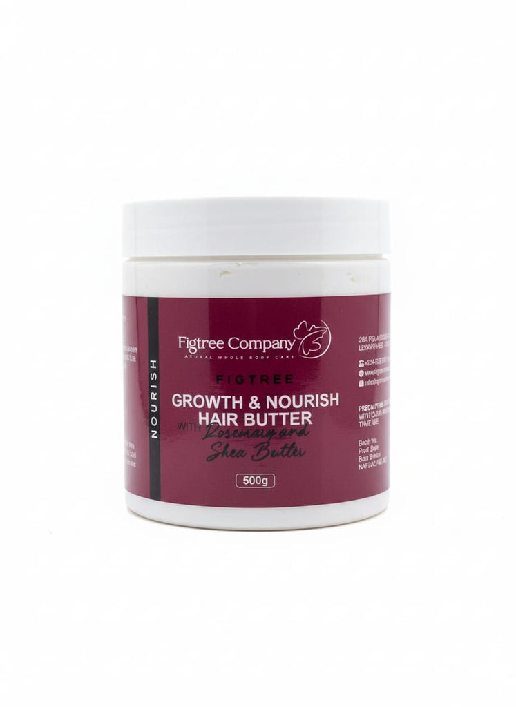 Figtree Growth and Nourish Hair Butter with Rosemary and Shea Butter 500g
