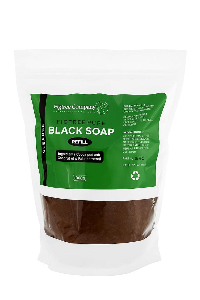 Figtree Pure Black Soap Refill Pack 1000g
